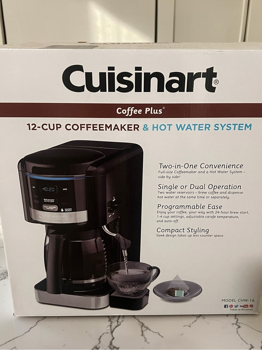 Cuisinart Coffee Plus 12-Cup Coffeemaker & Hot Water System - Black